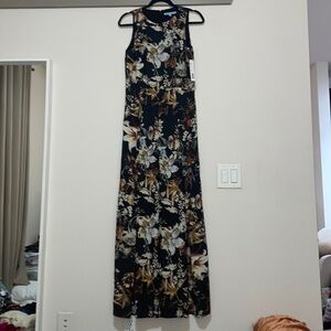 Antonio Melani Eve Floral Jumpsuit in Chocolate/Ivory SZ 6 NWT